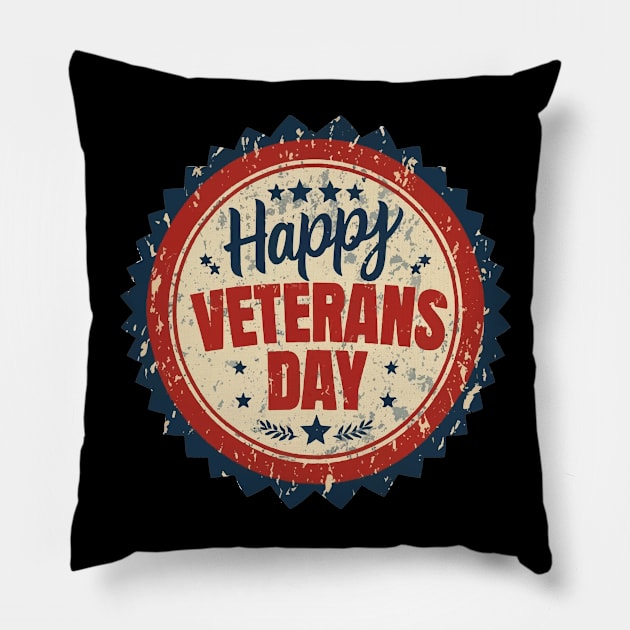 Happy Veterans Day Pillow by ArtfulDesign