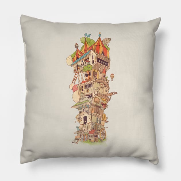 Traveling Circus Pillow by Demented