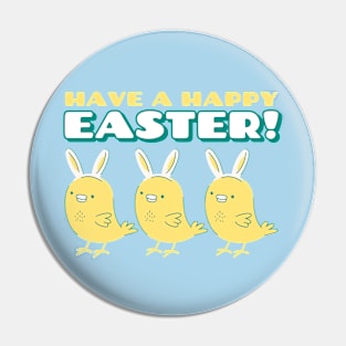 Happy Easter Cute Easter Chicks Easter Egg Hunt Pin