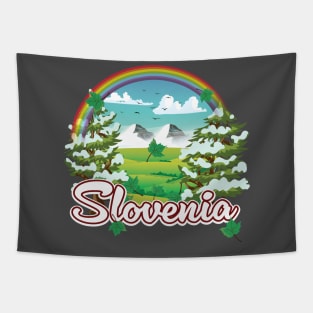 Slovenia Alps travel logo Tapestry