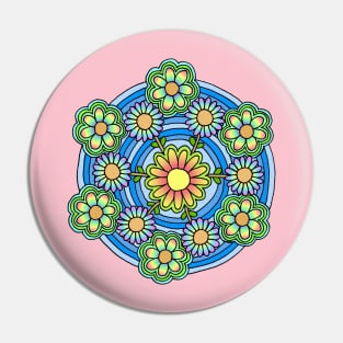 Colorful Spring Mandala Pin