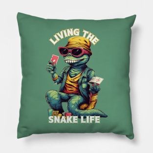 Living the Snake Life, snake t-shirts, t-shirts with snakes, Unisex t-shirts, snake lovers, animal t-shirts, gift ideas, snake tees, snakes Pillow