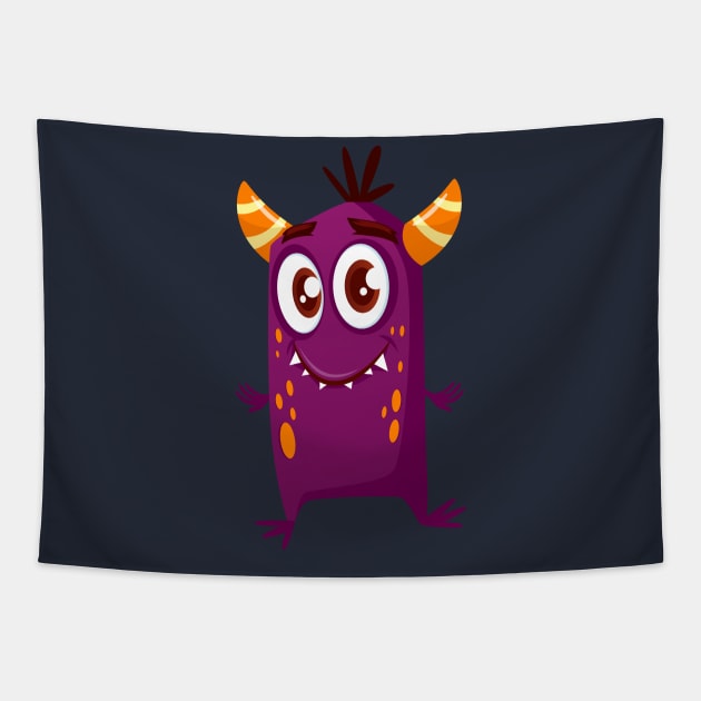 Cute Monster for Kids Tapestry by vladocar