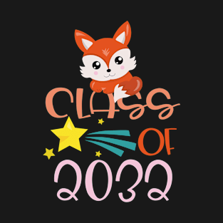 Class of 2032 cute fox Grow With Me First Day of School T-Shirt