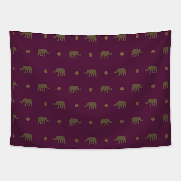 Elephants V Tapestry by Sinmara