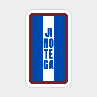 Jinotega City in Nicaraguan Flag Colors Vertical Magnet