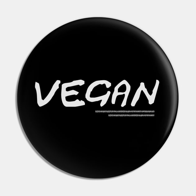 Vegan Graphic Printed Pin by AnjPrint