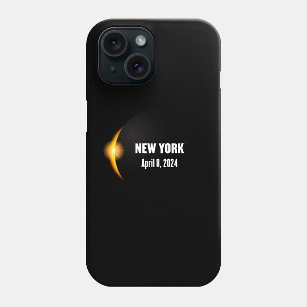 Total Solar Eclipse New York 2024 Phone Case by Rocky Ro Designs