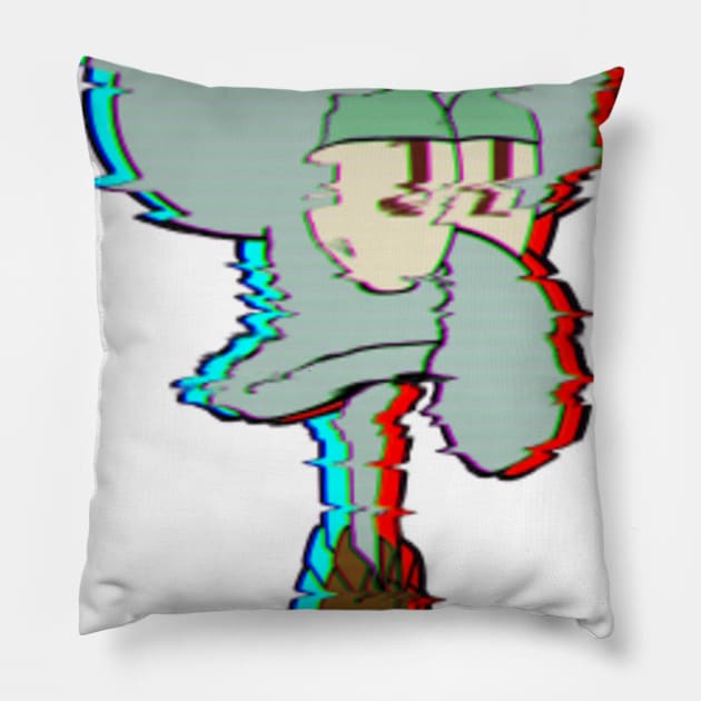 sad spongebob fish | Throw Pillow