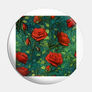 Van Gogh Roses Pattern 11 Pin