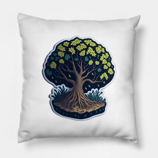 forest tree design, fantasy tree design Pillow