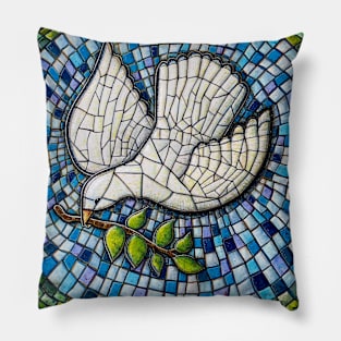 Mosaic Peace Dove Pillow