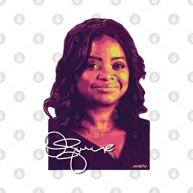 Octavia Spencer Signed Portrait by Nonesz Workshop