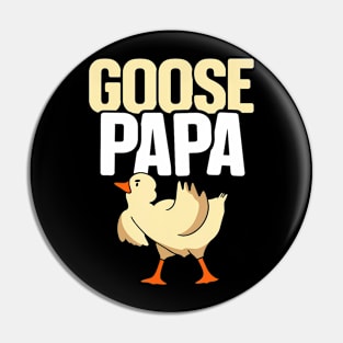 Goose Papa Lover Animal Geese Cute Goose Dad Father Daddy Pin