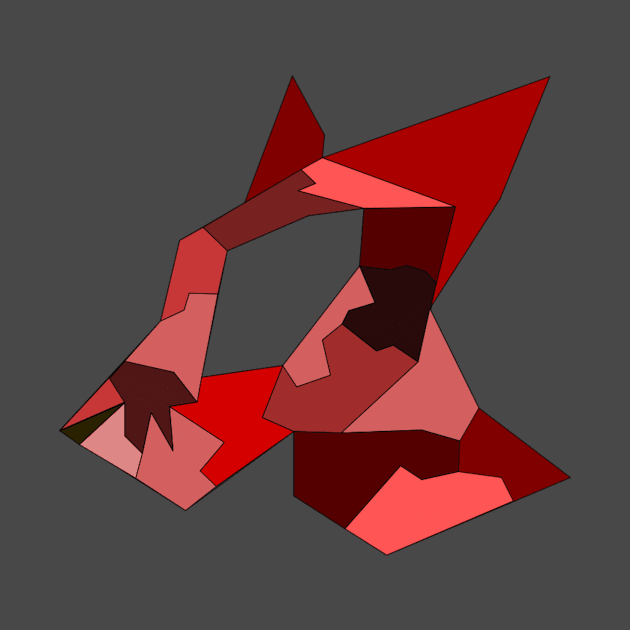 Origami Wolf Head by Rigel401