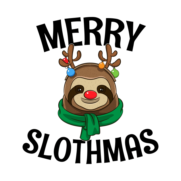 Gift For Sloth Lovers Merry Slothmas by teeleoshirts