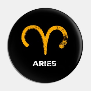 Aries Zodiac Sign Pin