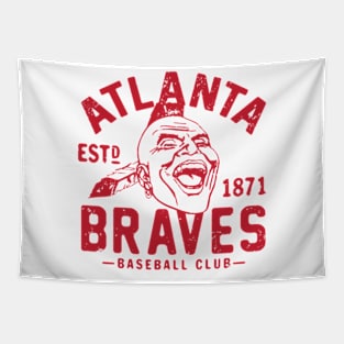 Red Old Style Atlanta Braves Tapestry