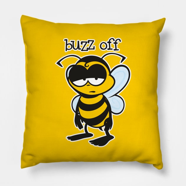 Buzz Off Pillow by Jamie Lee Art