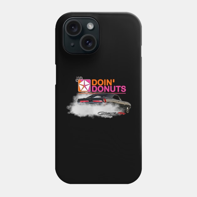 69 Dodge Charger "Doin' Donuts!" Phone Case by RGDesignIT