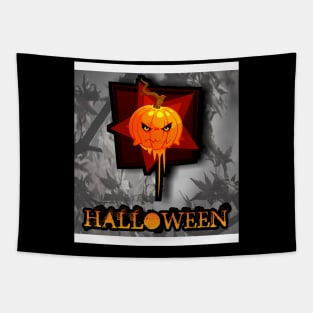 Jack O Lantern Autumn Fall Pumpkin Seasonal Halloween Orange Tapestry