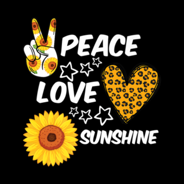 Download Peace Love Sunshine Tee Sunflower Leopard Gift for Women ...