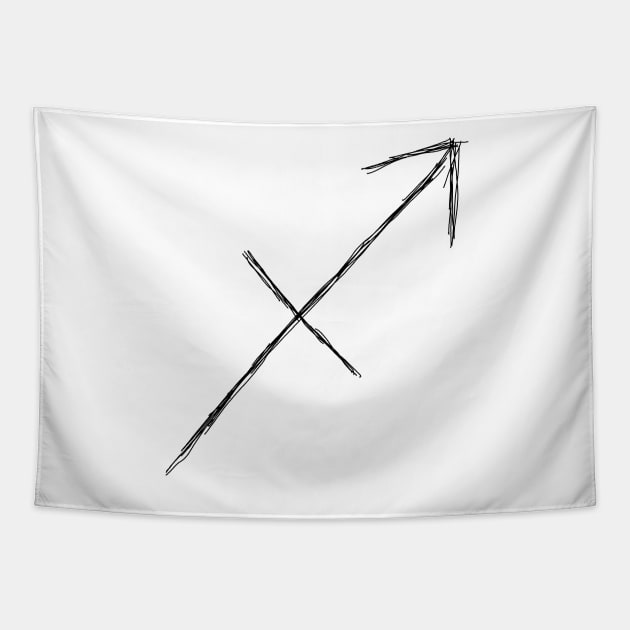 Dark and Gritty Sagittarius Zodiac Sign Tapestry by MacSquiddles