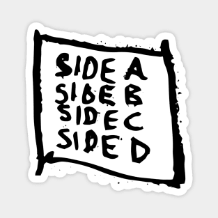 Side A Side B Doodle Black Magnet