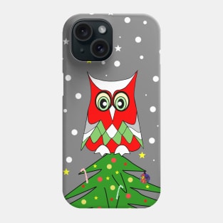 TREE Top Christmas Owl Phone Case