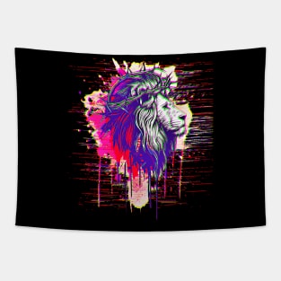 Lion Head Artwork Tapestry