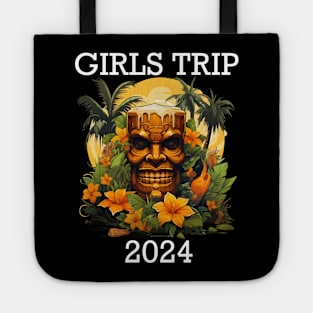 Tropical Vacation - Girls Trip 2024 (White Lettering) Tote