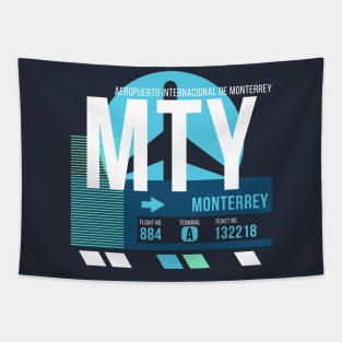 Monterrey (MTY) Airport // Sunset Baggage Tag Tapestry