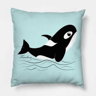 Freedom to be Wild - Orca Pillow