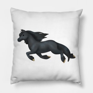 Cozy Friesian Horse Pillow