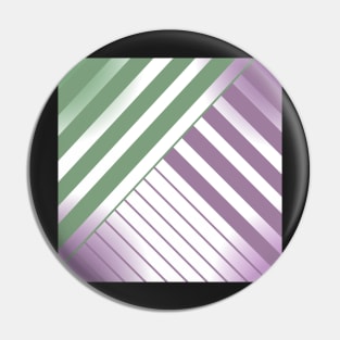 Green, Pink and White Stripes Pin