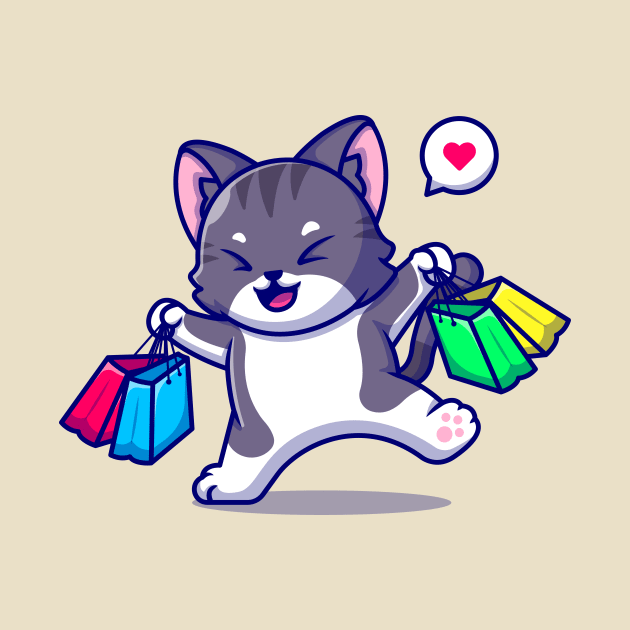 Cute Cat Shopping Cartoon by Catalyst Labs