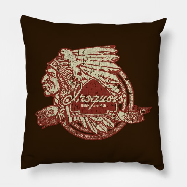 Iroquois Beer & Ale Arrowhead 1842 Pillow by JCD666