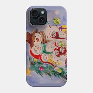 Snowman family 1 Phone Case