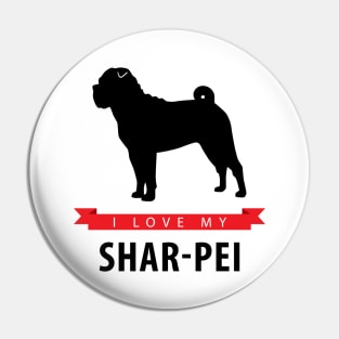 I Love My Shar-Pei Pin