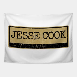 Aliska text black retro - Jesse Cook Tapestry