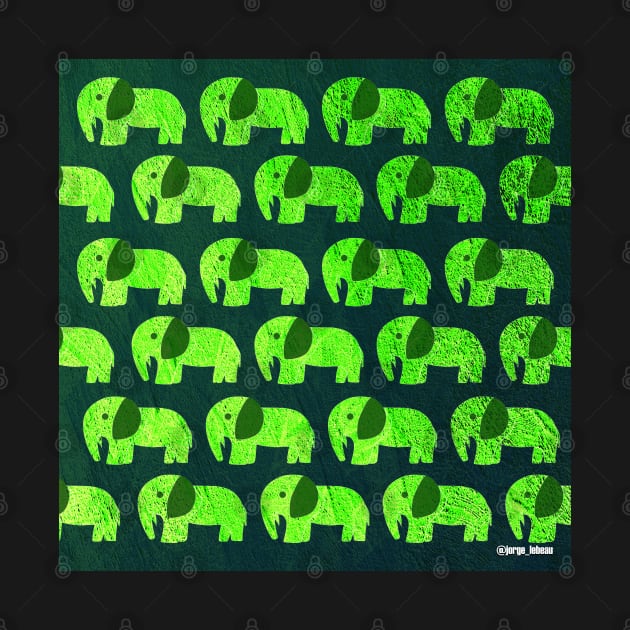 elephant elefante safari ecopop in jewel paint art by jorge_lebeau