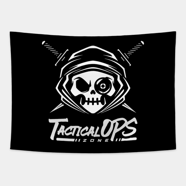 TacOpsZ Logo 1Ink Tapestry by TacticalOpsZ