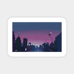 Spider-Gwen Trans Flag Sunset Magnet