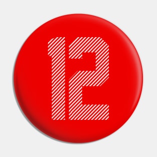 Iconic Number 12 Pin