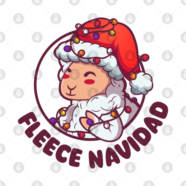 Fleece Navidad Funny Christmas (on light colors) by Messy Nessie
