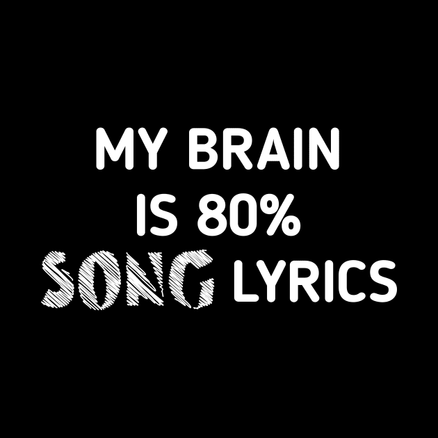 Melodic Mind: My Brain is 80% Song Lyrics by Salaar Design Hub