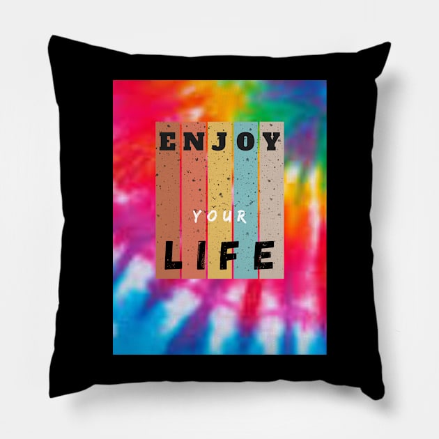 Thrive for Joy - Tie-dye Pillow by benzshope