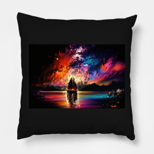 Sailing away in a dream Pillow