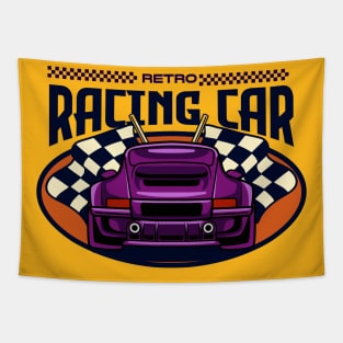 Racing Car Badge Tapestry