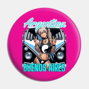 Copy of Kawaii, Anime Girl, Argentina Buenos Aires | Catsie Cat Pin